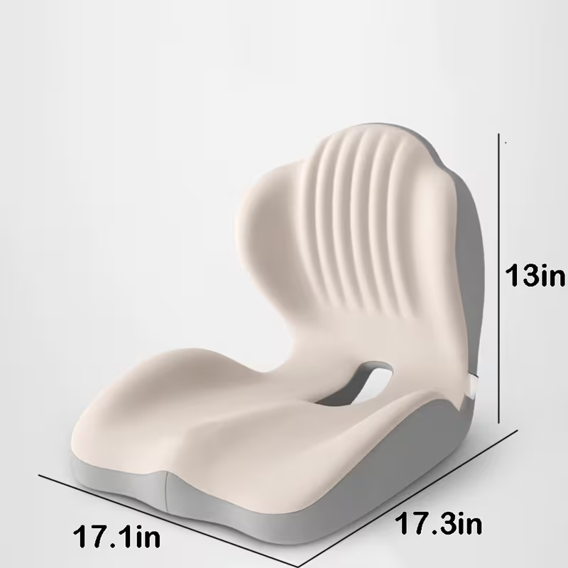 Ergonomic Memory Foam Lumbar Support & Seat Cushion Set | Breathable Back Support for Office, Driving & Long Sitting | Relief & Comfort Gift
