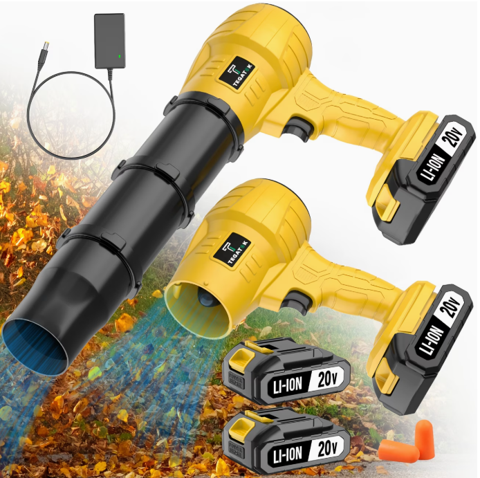 Turbo Blower, 20000RPM Electric Cordless Leaf Blower, 20V 2.0/4.0AH Battery Jet