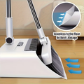 Premium 3-in-1 Broom and Dustpan Set with Built-in Comb & Long Handle