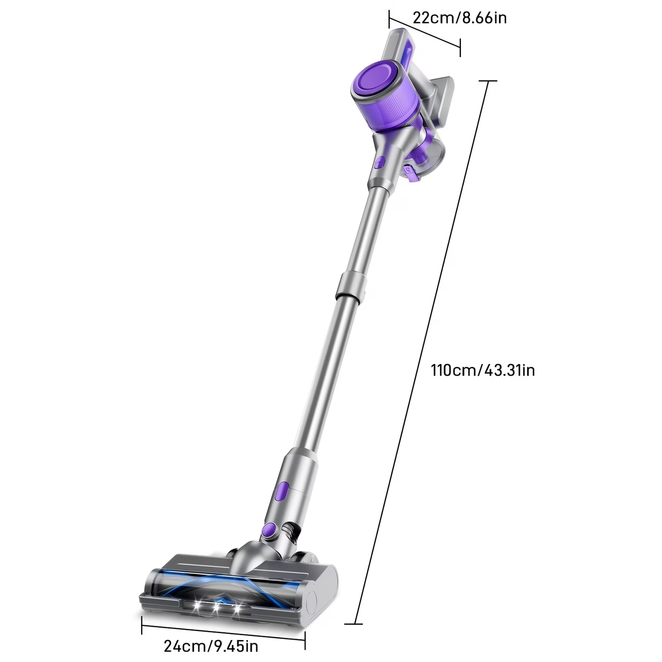 Premium 45-70Kpa Cordless Stick Vacuum Cleaner with Anti-Tangle Technology
