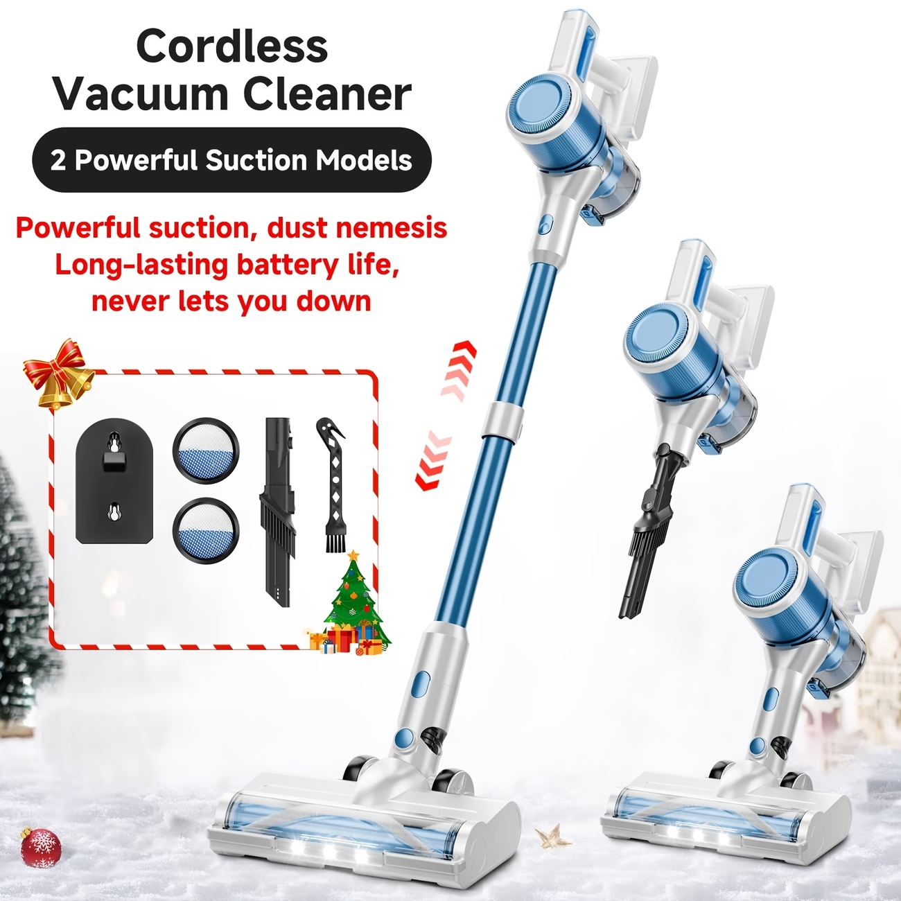 Premium 45-70Kpa Cordless Stick Vacuum Cleaner with Anti-Tangle Technology