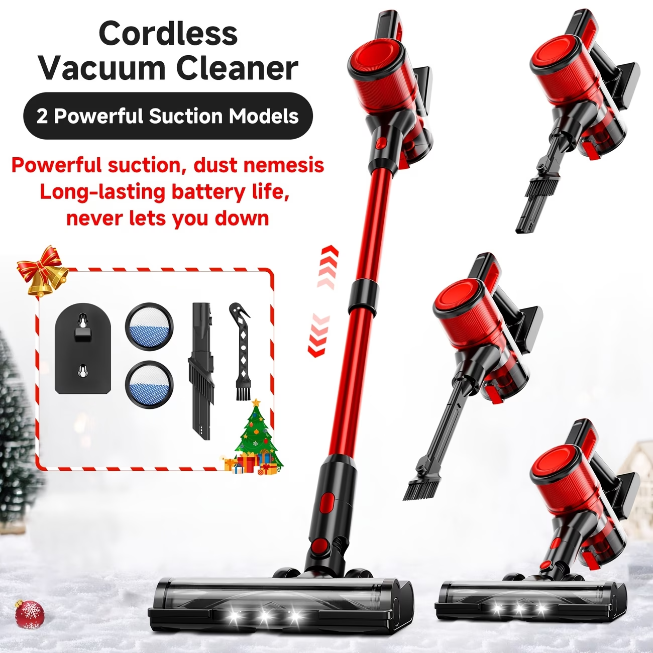 Premium 45-70Kpa Cordless Stick Vacuum Cleaner with Anti-Tangle Technology