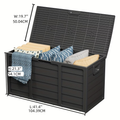 Premium 75 Gallon Resin Outdoor Storage Deck Box with Built-In Handles