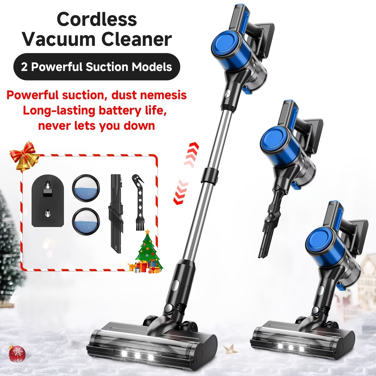 Premium 45-70Kpa Cordless Stick Vacuum Cleaner with Anti-Tangle Technology
