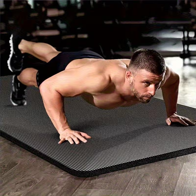 Premium Men's Extra-Thick & Wide Exercise Mat | High-Density Non-Slip Yoga Mat | Durable Professional Fitness Mat for Home Gym