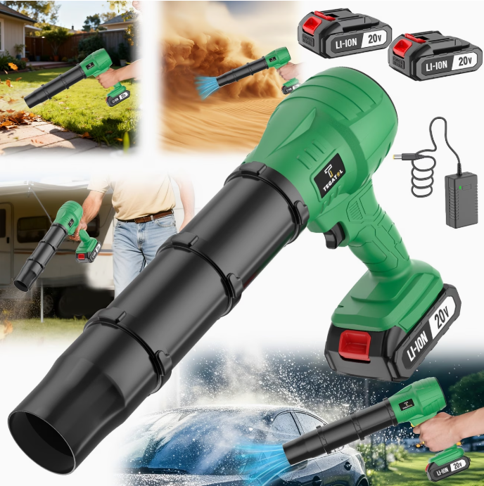 Turbo Blower, 20000RPM Electric Cordless Leaf Blower, 20V 2.0/4.0AH Battery Jet