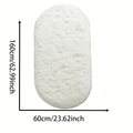 Luxury Oval Bedside Rug | Ultra-Soft Plush End-of-Bed Mat | Versatile Modern Coffee Table Accent Rug