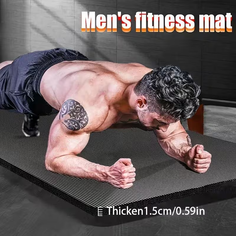 Premium Men's Extra-Thick & Wide Exercise Mat | High-Density Non-Slip Yoga Mat | Durable Professional Fitness Mat for Home Gym