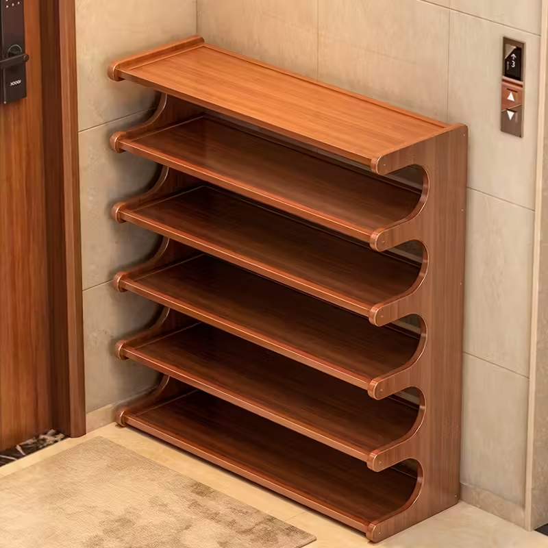 Premium Bamboo Shoe Rack | 5-Tier & 6-Tier Options | Eco-Friendly Space-Saving Organizer