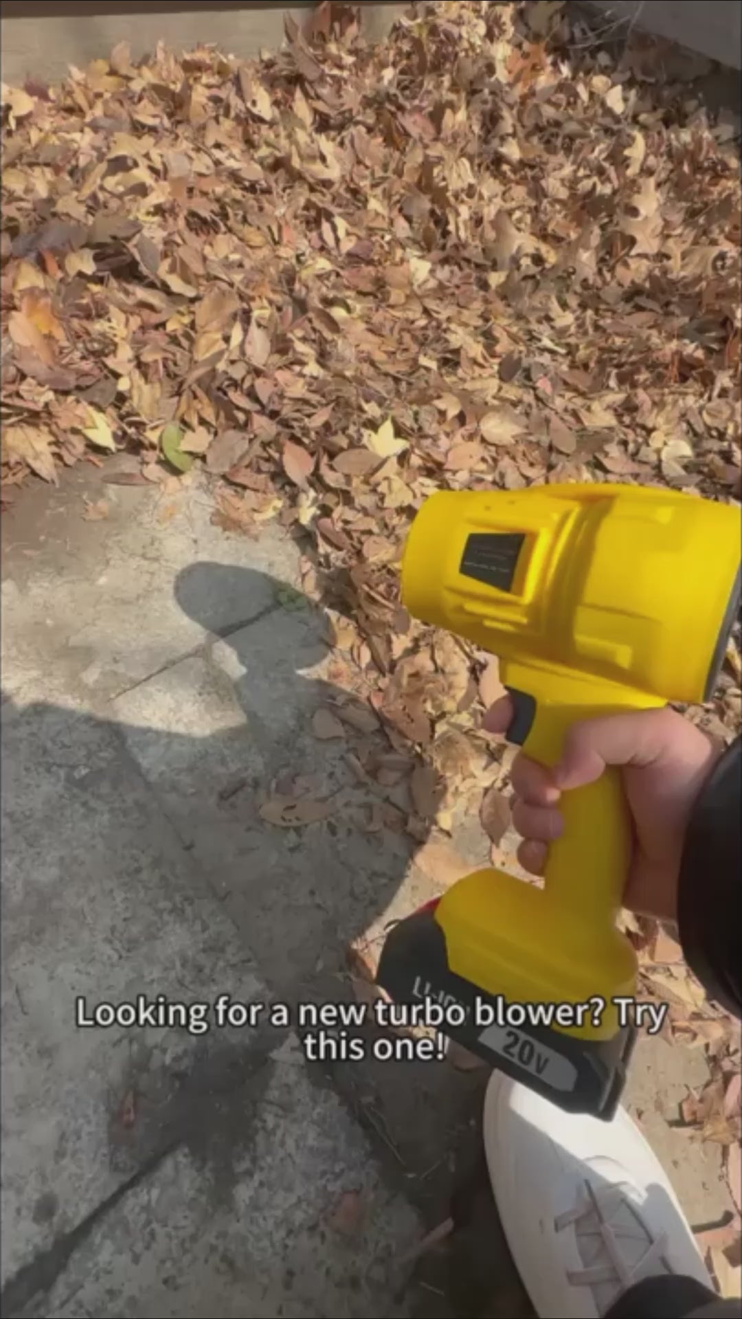 Turbo Blower, 20000RPM Electric Cordless Leaf Blower, 20V 2.0/4.0AH Battery Jet