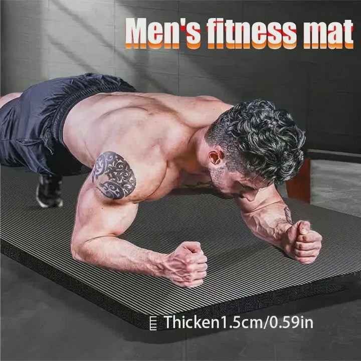 Premium Men's Extra-Thick & Wide Exercise Mat | High-Density Non-Slip Yoga Mat | Durable Professional Fitness Mat for Home Gym