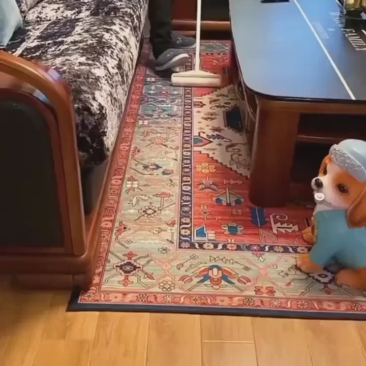 Premium Long-Handled Lint Roller Set (4-Piece) | Retractable Pet Hair & Dust Remover for Floors, Carpets & Sofas | 3 Extra Sticky Refill Rolls Included