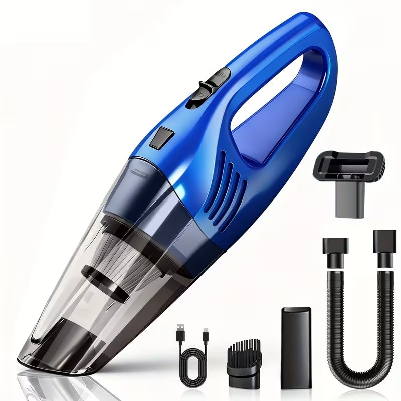 High-Power Cordless Handheld Vacuum | 4KPa Super Suction Mini Portable Cleaner | USB Rechargeable for Home, Car & Office