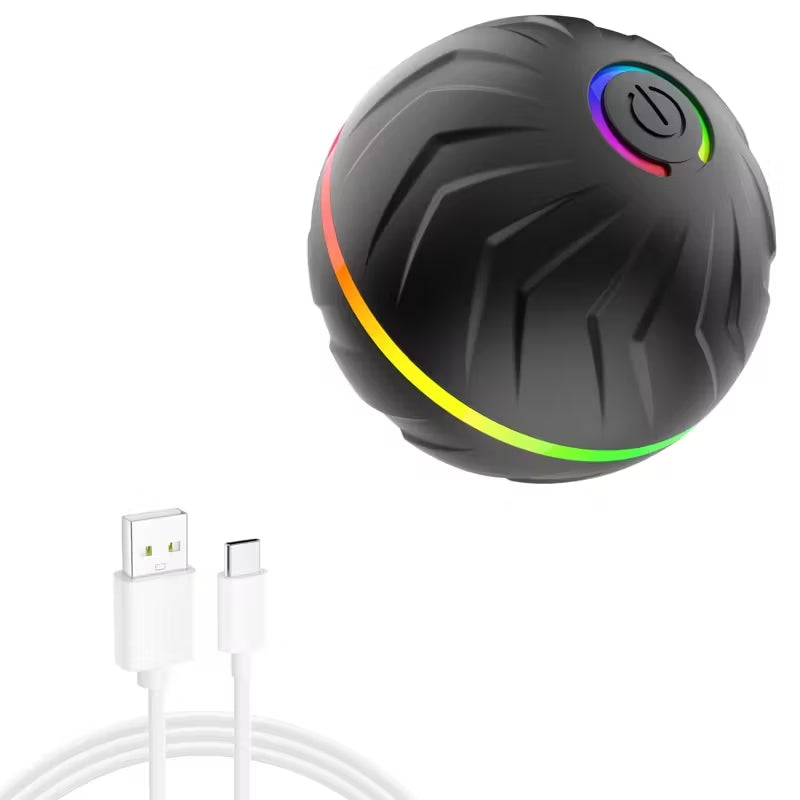 Premium Smart Interactive Dog Ball | Automatic Rolling & Jumping Toy with LED Lights | USB Rechargeable Boredom Buster for All Surfaces