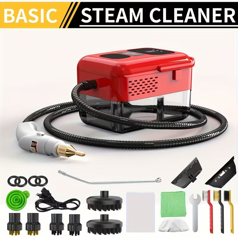 High-Pressure Handheld Steam Cleaner | 9-Gear Adjustable Deep Cleaning Machine | LCD Display & 40.58oz Tank for Kitchen Grease & Tile Grout