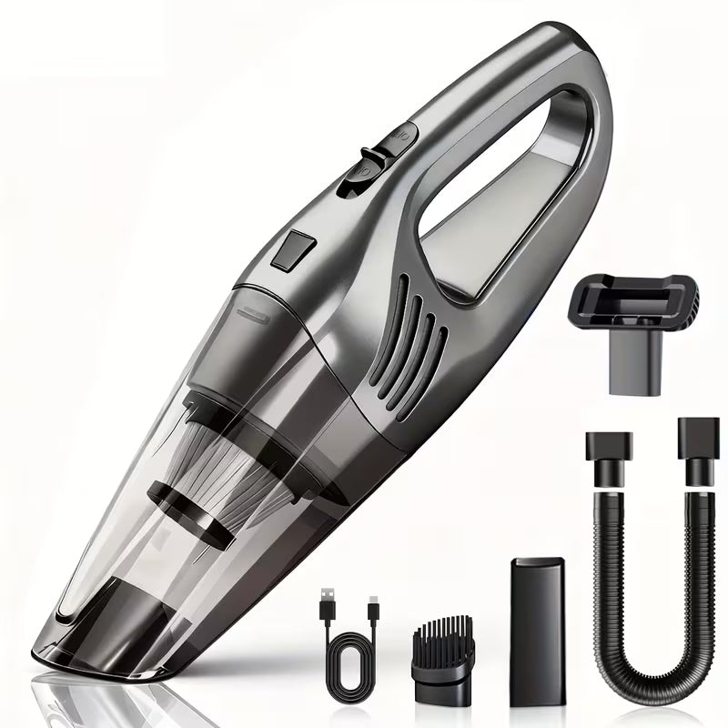 High-Power Cordless Handheld Vacuum | 4KPa Super Suction Mini Portable Cleaner | USB Rechargeable for Home, Car & Office