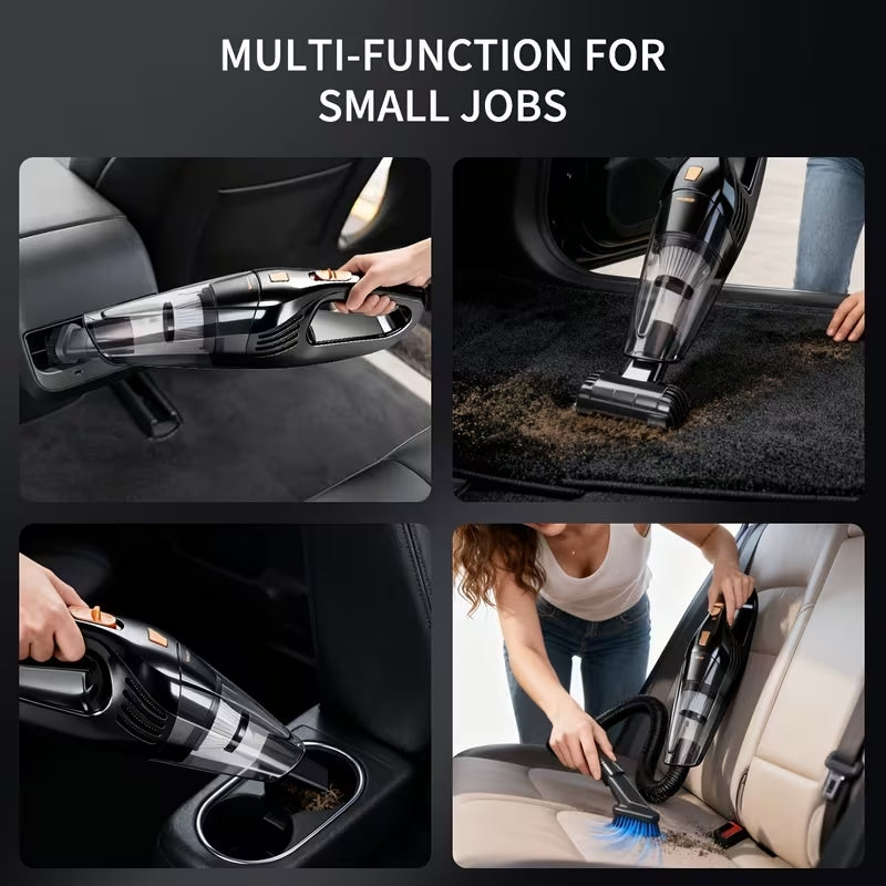 High-Power Cordless Handheld Vacuum | 4KPa Super Suction Mini Portable Cleaner | USB Rechargeable for Home, Car & Office
