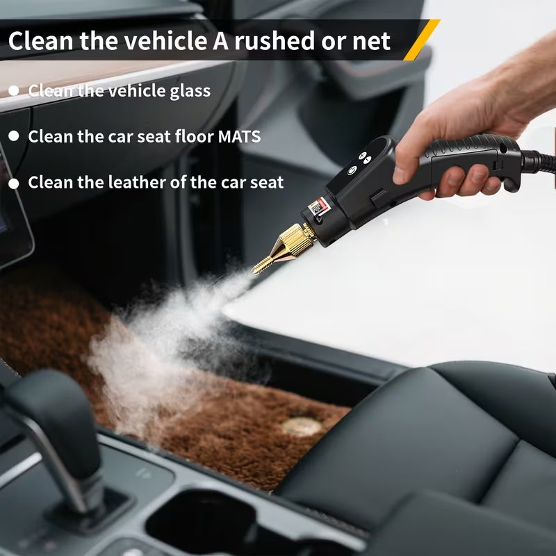 High-Pressure Handheld Steam Cleaner | 9-Gear Adjustable Deep Cleaning Machine | LCD Display & 40.58oz Tank for Kitchen Grease & Tile Grout