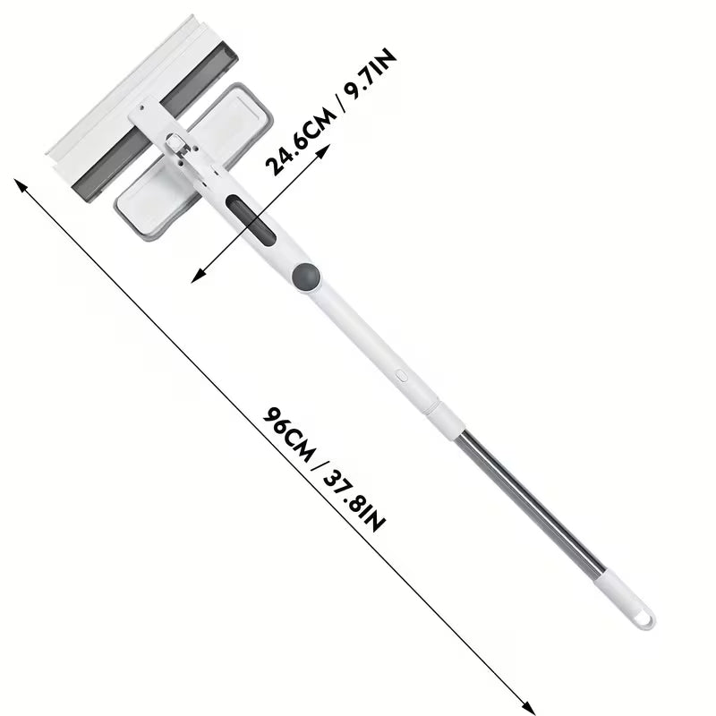 Professional 3-in-1 Window Cleaning Kit | Telescopic Extendable Pole with Spray & Water Collection Tank | Streak-Free Glass Cleaner for High Windows, Showers & Cars