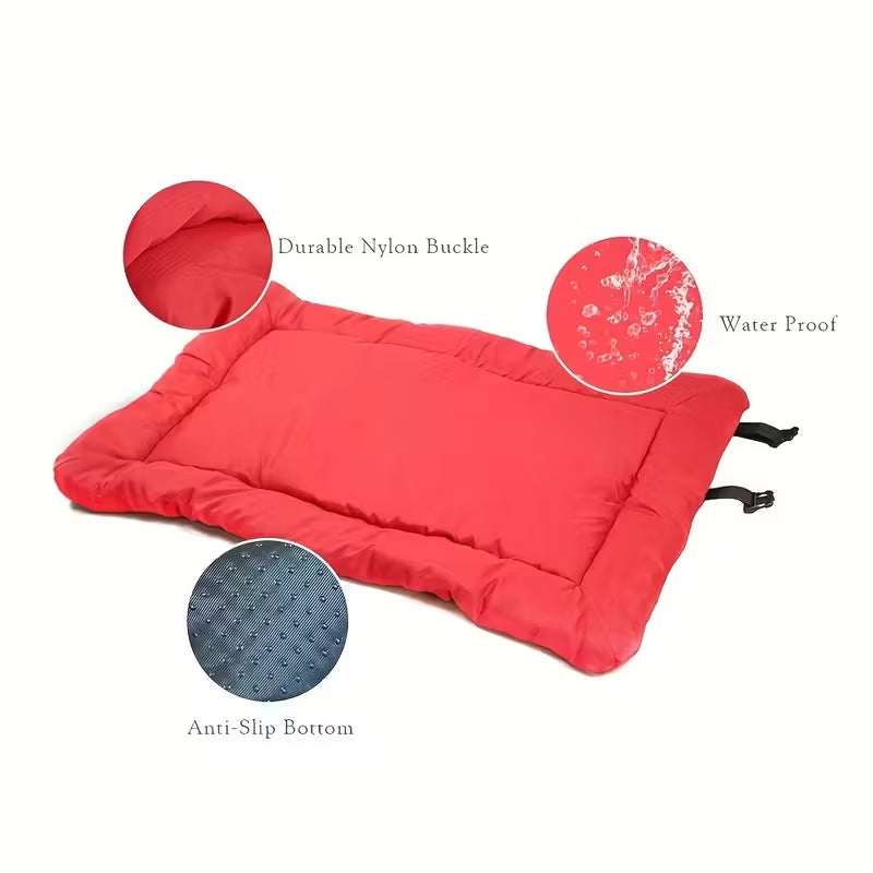 Adventure-Ready Portable Camping Dog Bed | Moisture-Resistant Outdoor Travel Mat | Foldable & Durable Polyester Bed for All Breeds