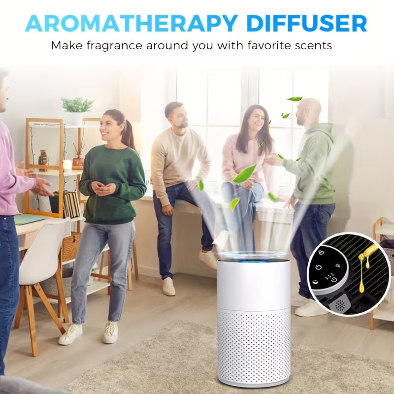 H13 True HEPA Air Purifier for Home & Bedroom | 3-in-1 High-Efficiency Filter | Ultra-Quiet Sleep Mode for Allergies, Pet Hair, Smoke & Odor