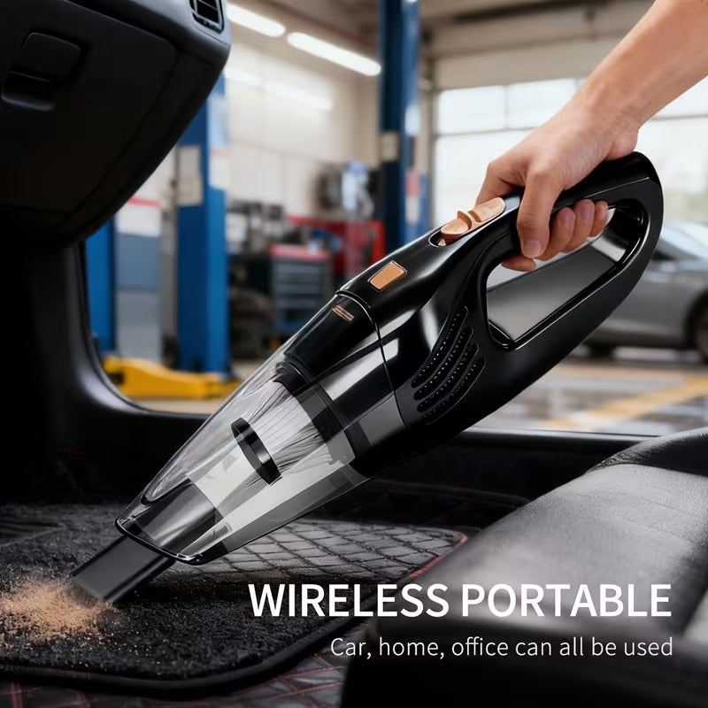 High-Power Cordless Handheld Vacuum | 4KPa Super Suction Mini Portable Cleaner | USB Rechargeable for Home, Car & Office