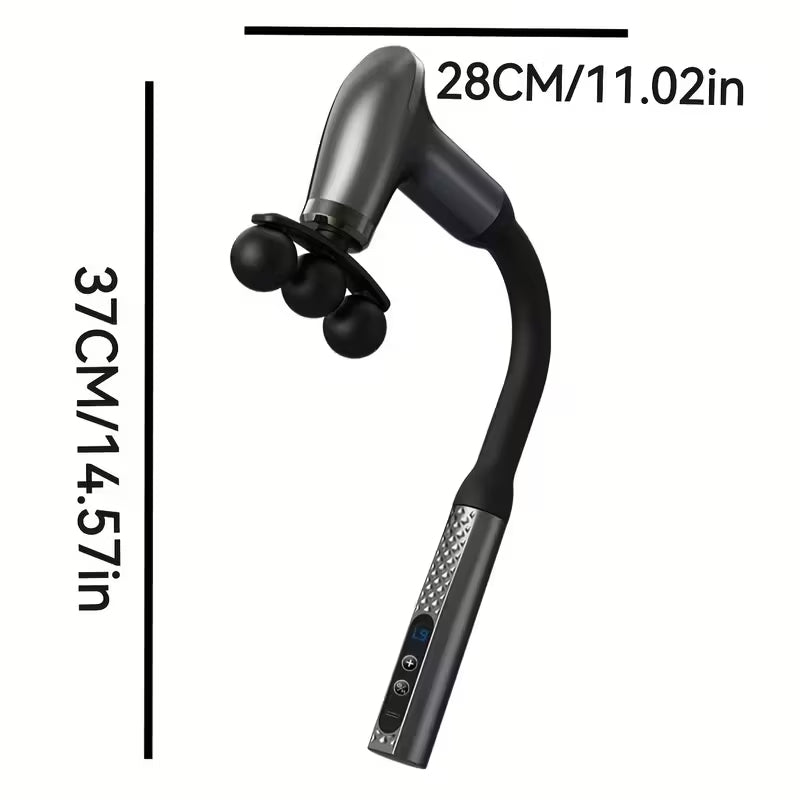 Long-Handle Deep Tissue Percussion Massager - Handheld Back & Muscle Recovery Tool