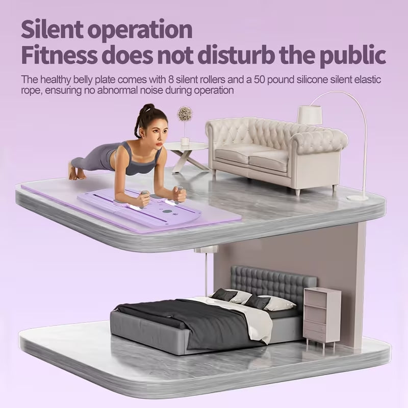 8-in-1 Multifunctional Folding Pilates Board | Full Body Home Gym Set with Resistance Bands | Portable Push-Up & Core Strength Trainer