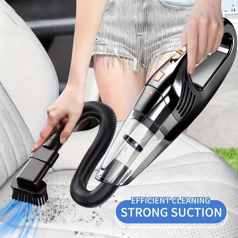 High-Power Cordless Handheld Vacuum | 4KPa Super Suction Mini Portable Cleaner | USB Rechargeable for Home, Car & Office