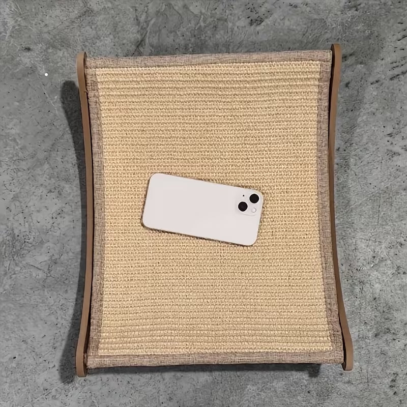Luxury Sisal Cat Sofa Scratcher | Durable Furniture Protector & Lounge Bed | Interactive Play Mat with Hanging Toy