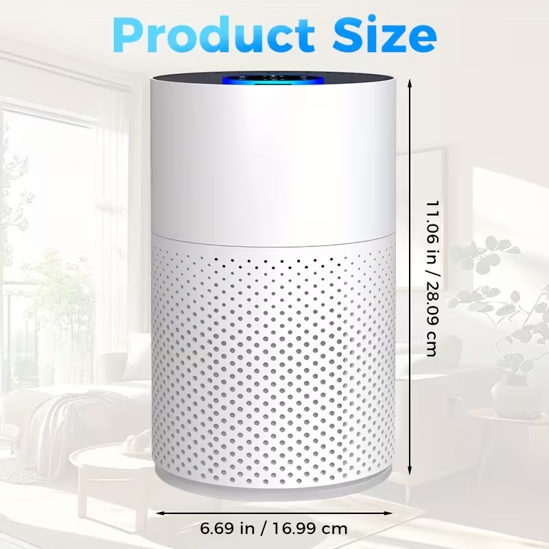 H13 True HEPA Air Purifier for Home & Bedroom | 3-in-1 High-Efficiency Filter | Ultra-Quiet Sleep Mode for Allergies, Pet Hair, Smoke & Odor