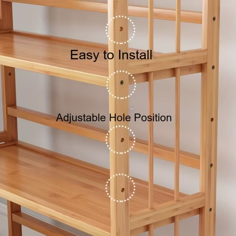 Scandinavian Minimalist Bamboo Shelf | Versatile Compact Bookshelf & Display Rack | Fast & Easy Assembly Storage Unit