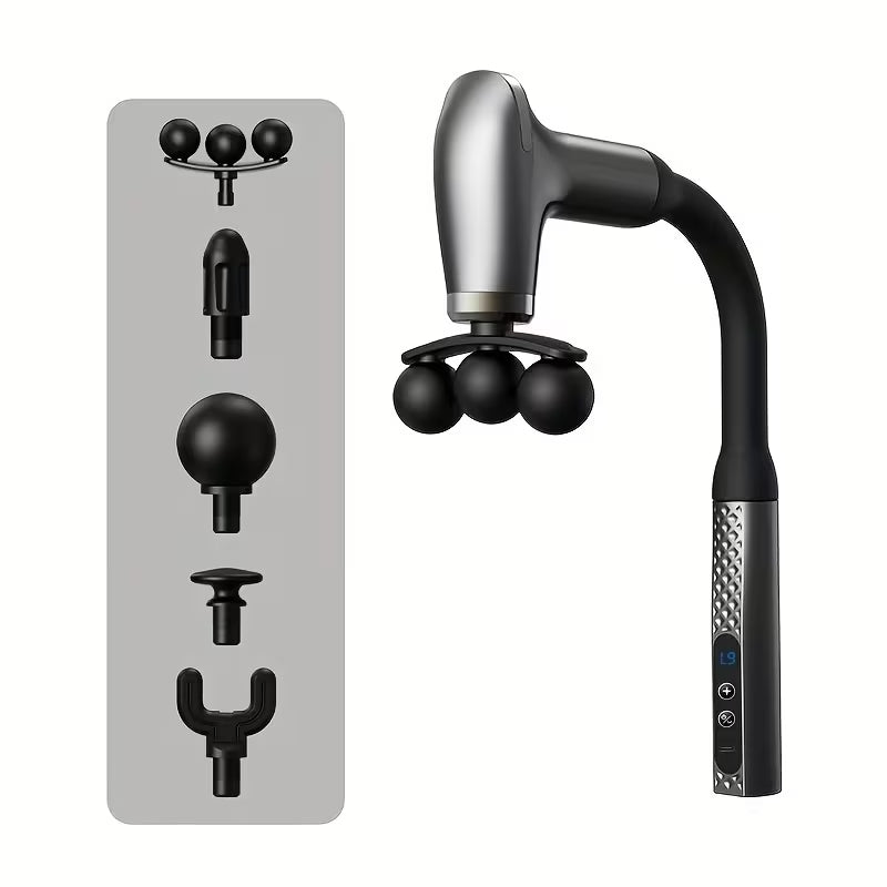 Long-Handle Deep Tissue Percussion Massager - Handheld Back & Muscle Recovery Tool