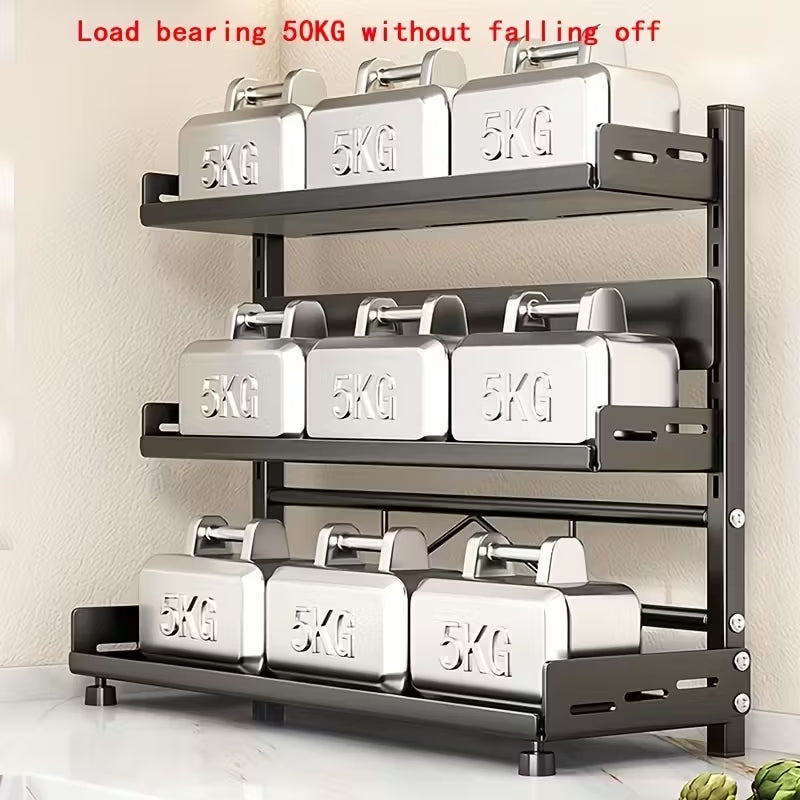 All-in-One Multi-Tier Kitchen Countertop Organizer | Integrated Knife Stand & Seasoning Rack | Space-Saving Storage for Spices, Oils & Utensils