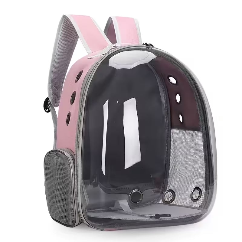 Premium Panoramic Transparent Pet Backpack | Breathable Space Capsule Carrier | Airline Approved Travel Bag for Cats & Small Dogs