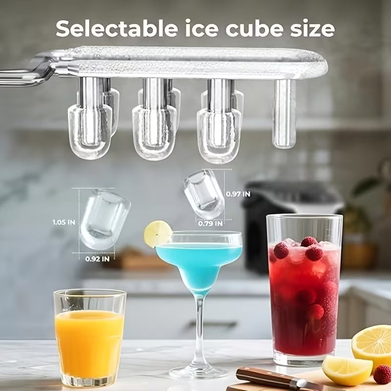 Premium Compact Countertop Ice Maker | 9 Bullet Cubes in 8 Minutes | 26lbs Daily Capacity Portable Machine for Home Bar, Office & Kitchen