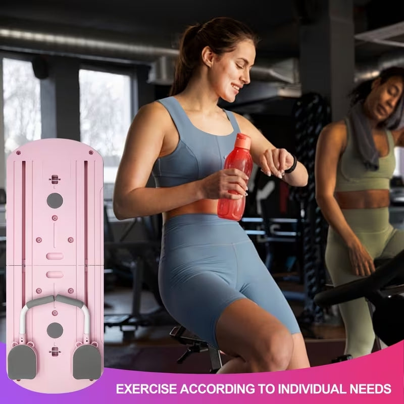 8-in-1 Multifunctional Folding Pilates Board | Full Body Home Gym Set with Resistance Bands | Portable Push-Up & Core Strength Trainer