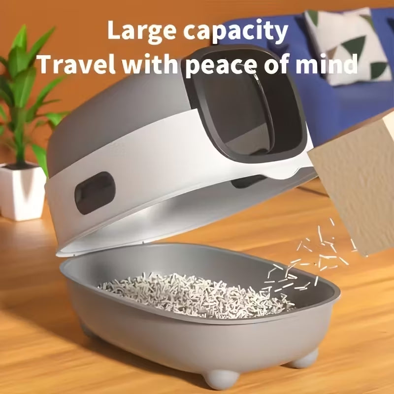 Premium Foldable Enclosed Cat Litter Box | Drawer-Style Design for Easy Cleaning | Anti-Tracking Top Exit & Scoop Included | Ideal for Small to Medium Cats