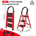 Multi-Functional Foldable Step Ladder | 3/4/5 Step Options | Portable Heavy-Duty Metal & Plastic Indoor Stairs
