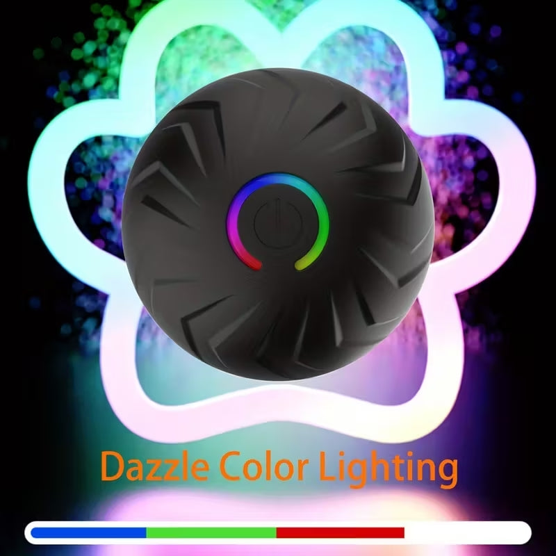 Premium Smart Interactive Dog Ball | Automatic Rolling & Jumping Toy with LED Lights | USB Rechargeable Boredom Buster for All Surfaces