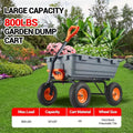 Heavy-Duty Poly Garden Dump Cart - 800 Lbs Capacity Yard Wagon with 10" Tires & Quick Release