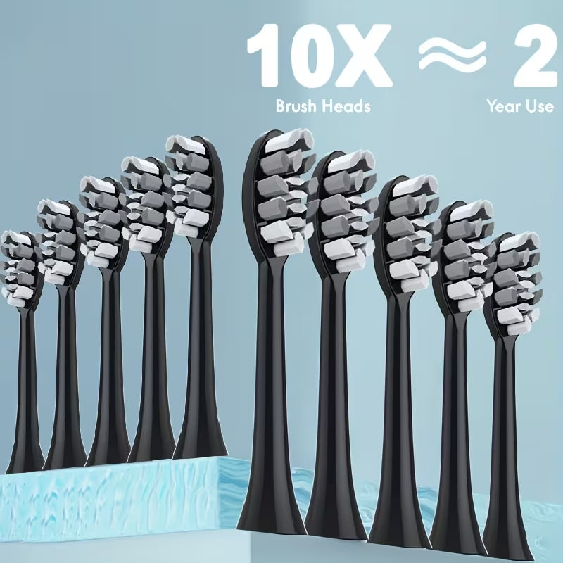 Premium Sonic Electric Toothbrush | IPX8 Fully Waterproof | 8 Replacement Heads & Travel Case Included | Durable Metal Shaft & USB Charging