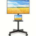 TAVR Mobile TV Cart with Wheels for 23-65 Inch TVs | Height Adjustable Stand with AV Shelf | Universal VESA 400x400, Holds 88lbs